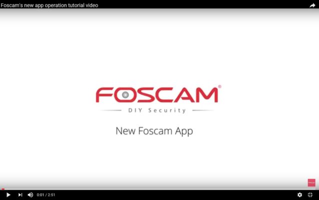 Foscam - Σύντομος οδηγός για νέο app