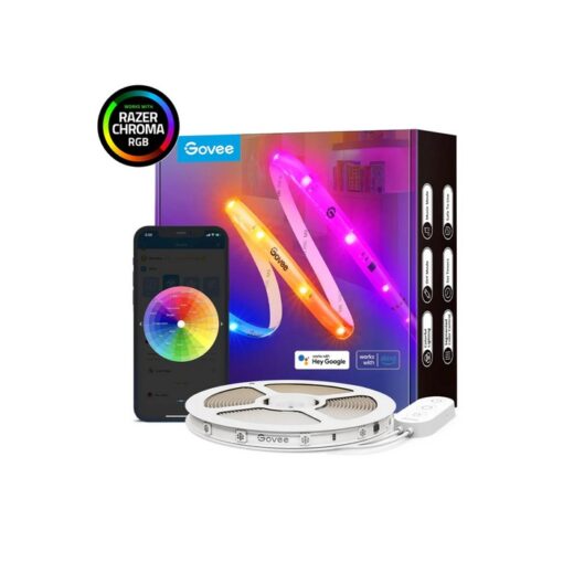 GOVEE H619C RGBIC WI-FI + BLUETOOTH LED STRIP LIGHTS WITH PROTECTIVE COATING (10M)